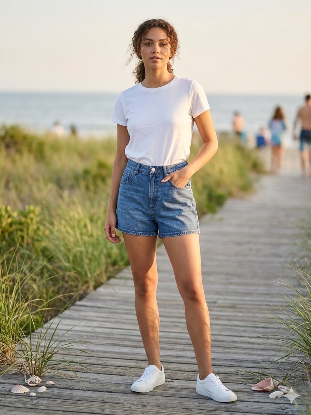 Topshop Classic Blue High-Waist Denim Mom Shorts